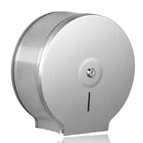 Kommerzieller Toilettenpapierspender, Toilettenpapierrollenhalter Edelstahl Single Bath Tissue Dispenser Toilettenpapierhalter Papierrollenhalter Wandhalterung für Badezimmer von Cyrank