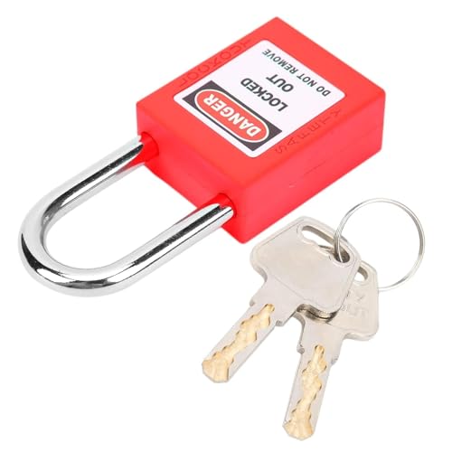 Lockout Tagout Schlösser, 38mm Sicherheits Loto Schlösser Lockout Loto Vorhängeschlösser mit Keyed Verschiedene Lock Out Tag Out Schlösser für Lock Out Tag Out Stationen und Geräte (rot) von Cyrank