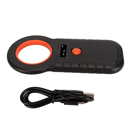 Mikrochip-Scanner, ISO 11784 11785 FDX-B EMID 128 Zeichnet Die Datenspeicherung auf Und Lädt Sie auf Den PC Hoch. Mikrochip-Scanner-Lesegerät, Tragbares Mikrochip-Scanner-Tag-Lesegerät(Schwarz) von Cyrank