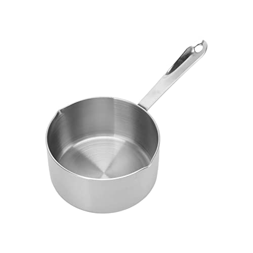 Mini Stielkasserolle, 350/500 Ml Stielkasserolle Rostfreier Edelstahl Butterpfännchen Induktion Milchtopf Kleine Kasserolle Saucentopf Mit Langem Griff Für Bankett-Schokoladenschmelzkaffee(350ml) von Cyrank