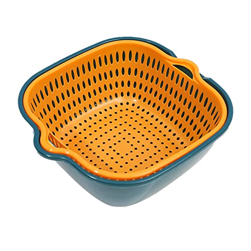 Multifunktion Küchensieb Set, Doppelte Schichte Seiher Schüssel Sieb Nudelsieb Kunststoff Abtropfsieb Ablaufbecken Abflusskorb Waschschüssel Und Sieb Aus Kunststoff Für Obst Reis Gemüse Salat Küchen Multifunktion Küchensieb Set, Doppelte Schichte Seiher Schüssel Sieb Nudelsieb Kunststoff Abtropfsieb Ablaufbecken Abflusskorb Waschschüssel Und Sieb Aus Kunststoff Für Obst Reis Gemüse Salat Küchen von Cyrank
