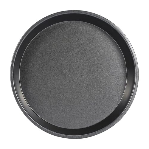 Cyrank Pizzapfanne, Pizzablech, Pizza Backblech, Pizzateller, Pizzablech Rund 23cm, Backform Rund, Pizza Blech, Pizzablech aus Kohlenstoffstahl Antihaft-Pizzabackblech Runde Pizzapfanne, 23 cm von Cyrank