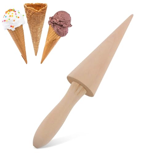 Pizzelle Roller Cone, Waffeln Eiswaffeln Hörnchen, Eistüten Waffel Keil, Waffeln Eismaschine, Holzgebäck Waffelkuchen Backwerkzeug von Cyrank