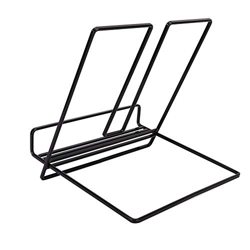 Schreibtisch-Buchständer, Metall-Leseablage, Buchhalter, Ständer für Plattenhalter, Ständer für Bilder, dekorative Platten, Buch, Foto(Schwarz) von Cyrank