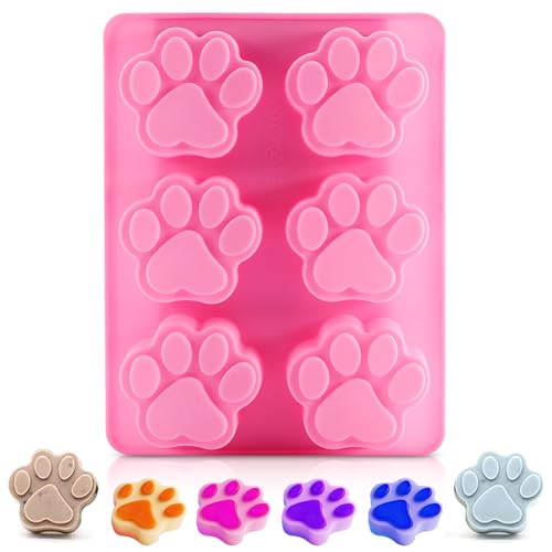 Silikon Hund Tier Pfotenabdruck Form Backform Antihaft Keks Keks Cupcake Muffin Kuchen Eiswürfel Schokoladenblech Tablett Formenmacher Zuckerhandwerk Kuchenwerkzeug von Cyrank