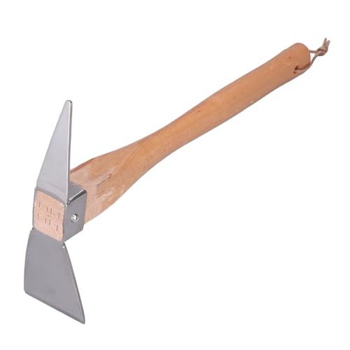 Cyrank Spitzhacke Aus Edelstahl Mit Holzgriff, Flachhacke, Handhacke, Hacke für den Garten, Gartenhacke, Doppelhacke, Kombihacke, Gartenhacke Mit Stiel, Spitzhacke Zum Graben, Spitzhacke Cyrank Spitzhacke Aus Edelstahl Mit Holzgriff, Flachhacke, Handhacke, Hacke für den Garten, Gartenhacke, Doppelhacke, Kombihacke, Gartenhacke Mit Stiel, Spitzhacke Zum Graben, Spitzhacke von Cyrank
