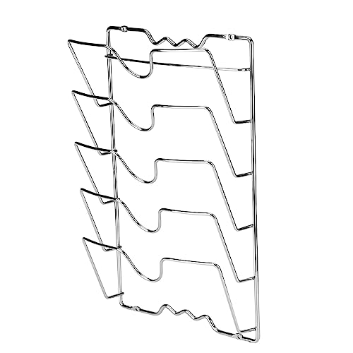 Cyrank Topfdeckelhalter Wand, vertikaler Topfdeckelhalter, Topfdeckelhalter Für Die Küche, Deckelhalter Pfannendeckelhalter Vertikaler, Topfdeckel-Organizer, Wandmontage, Deckelregal Für Küchenschrank von Cyrank