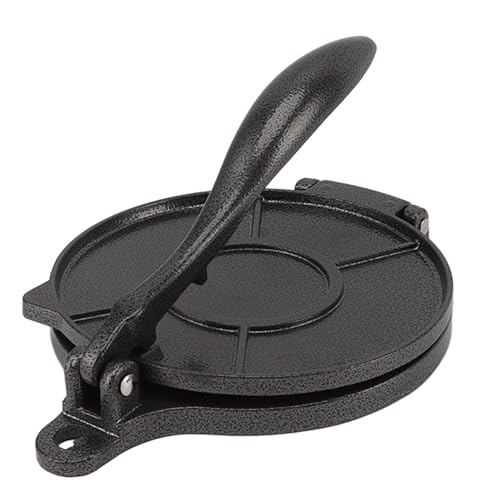 Tortilla-Presse, Tortilla-Maker, Manuelle Roti-Maker-Teigpresse, Quesadilla-Maker, Aluminiumlegierung, Tortilla-Presse, Rotis-Presse, Quesadilla-Presse Für Taco(16cm-Schwarz) von Cyrank