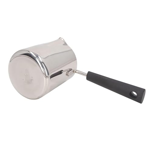 Türkische Kaffeekanne, Herdplatte Mokkakanne Milchkanne Mocha Pot Turkish Coffee Pot Edelstahl Türkische Kaffeekanne Und Butter Schmelzen Mini Topf Mit Dem Schnabel Butter Schmelzer (350ml) von Cyrank