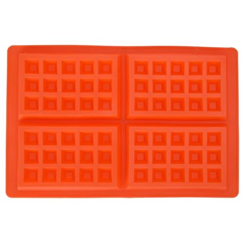 Waffelform Mit 4 Hohlräumen, Silikon-Formen, Silikon Waffelform Waffel Backform Backofen Für Die Zubereitung Von Waffeln, Schokoladentabletten, Kuchen, Waffeln, Eiswürfeln von Cyrank