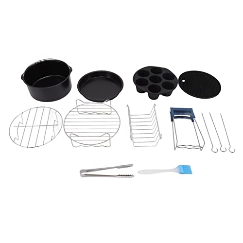 Zubehör Für Heißluftfritteusen, Zubehör Für Heißluftfritteusen-Pfannen, Korb Und Tablett Für Heißluftfritteusen, Kuchen- Und Pizzapfanne, Metallhalter, Rost Und Spieße Usw., Toaster-Ofen-Zubehör(18cm) von Cyrank