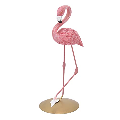 Cyrank Flamingo-Statue, Harz-Flamingo-Figur, Mini-Fee-Garten-Blumentopf-Dekoration, Landschaftszubehör, Hausgarten, Nachttisch-Dekoration von Cyrank