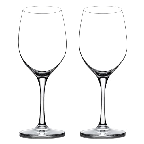 Weingläser aus Kristall, 482 ml, 2er-Set – Weinglas mit langem Stiel für Rot- und Weißwein, bleifrei, hochwertiges kristallklares Glas, Geschenkverpackung für Männer und Frauen, spülmaschinenfest von Cystone