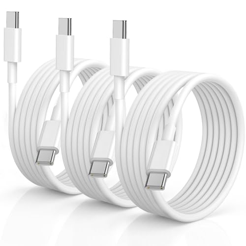 USB-Ladekabel USB‐C 60W (2 m), 3 Stück 2M Kabel USB C Typ C PD 60W Kabel USB C Type-C Kabel USB C Schnellladung für iPhone 15/15Pro/15Pro Max, Macbook, iPad Pro/Mini, Samsung S23/S22 (3 Pack) von CyvenSmart