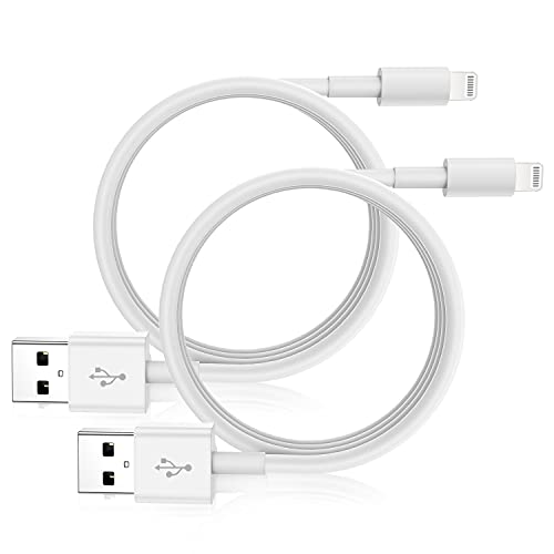 iPhone Ladekabel 2M, 2er Pack (6 ft) [Apple MFi Zertifiziert] Ladegerät Lightning auf USB Kabel Kompatibel iPhone 12/11 Pro/11/XS MAX/XR/8/7/6s/6/plus,iPad Pro/Air/Mini,iPod (2M, Weiß) von CyvenSmart