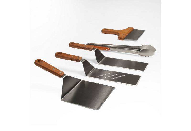 Czaja Grillbesteck-Set Grillbesteck für Feuerplatte 5 Teilig - Grillwender BBQ Edelstahl von Czaja