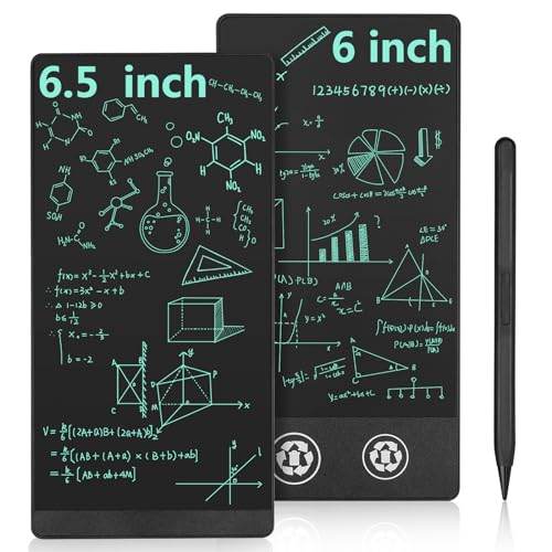 Czemo LCD-schreibtafel Erwachsene, Dual-Screen LCD-Schreibtafeln mit 2X Schreibfläche 6.5 Zoll 6 Zoll, Einfarbig LCD Schreibtablett für Büro, Memo, Notizbuch, Agenda von Czemo