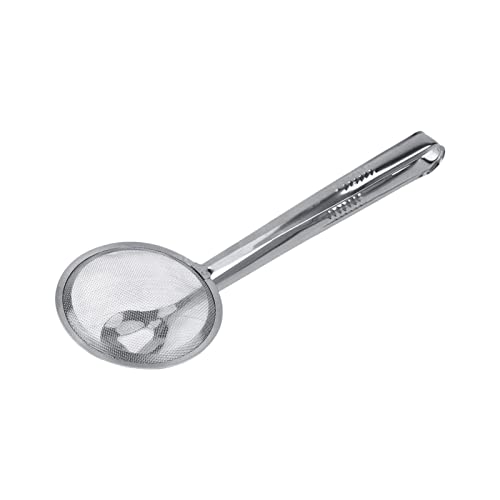 D/A Fine Mesh Strainer Tongs Oil Filter Spoon | Siebfilter Spoon Clip | 2-in-1 Oil-Frying Filter Clip, Multifunktions-Frittierfutter Kochwerkzeug, Sieböl Abtropfgestell für BBQ von D/A