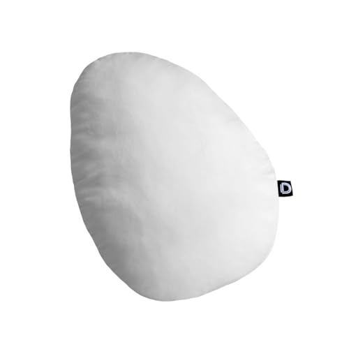 Decordruk Dekokissen - Frühlingskissen, Osterkissen - Bunte, Waschbare Plüschkissen für Wohnzimmer und Schlafzimmer, Rundes Kissen, Ideal als Wurfkissen und Dekorative Kopfkissen - 40 cm - Weiß von Decordruk