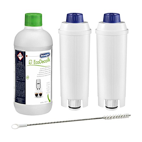 Delonghi Ecode Kreide+ 2 x Delonghi Wasserfilter DLS C002 + 1 x Rohrreinigungsbürste von De'Longhi