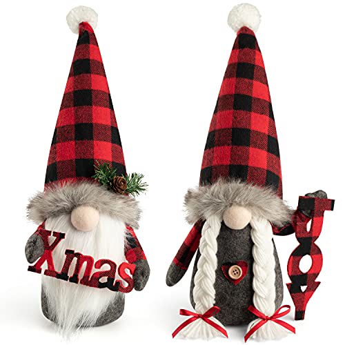 D-FantiX 45cm Große GNOME Weihnachtswichtel Dekorationen, 2er-Set Handgefertigte Tomte Schwedische Wichtel Skandinavische Figuren Nordic Große Wichtel Plüsch Weihnachts-Elfenpuppe Deko Ornament D-FantiX 45cm Große GNOME Weihnachtswichtel Dekorationen, 2er-Set Handgefertigte Tomte Schwedische Wichtel Skandinavische Figuren Nordic Große Wichtel Plüsch Weihnachts-Elfenpuppe Deko Ornament von D-FantiX