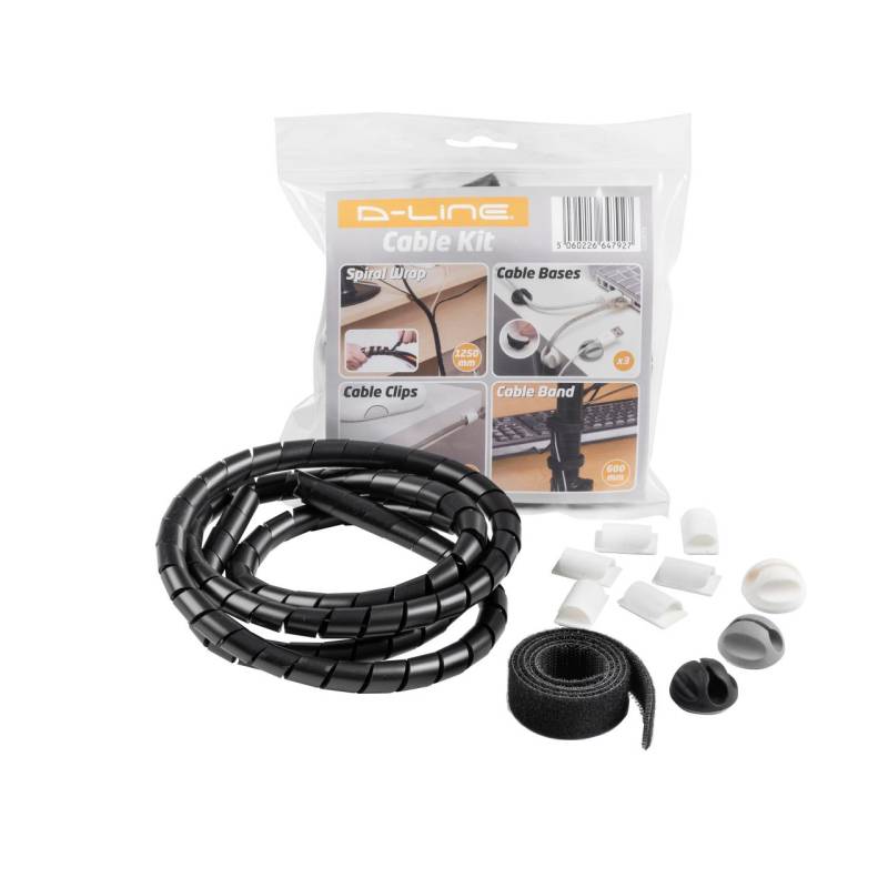 D-Line Kabelmanagement-Set schwarz 11-teilig von D-Line Design