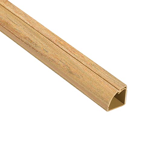 D-Line 1M22QSP Kabelkanäle als Viertelstableiste, Kabelführungen Selbstklebender, Kabelleiste - 1x 22mm (B) x 22mm (H) x 1-Meter Länge - Lackierbar/lasierbar von D-Line