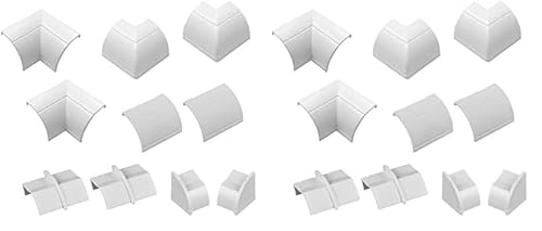 D-Line CLOAP22QSW Kabelkanal Clip-Over Verbindungsstücke Multipack, Aufsteckbare Verbindungsstücke, Verbinden Sie mehrere 22x22mm Kabelkanäle - 10-teiliges Kabelkanal Zubehör Set - Weiß von D-Line