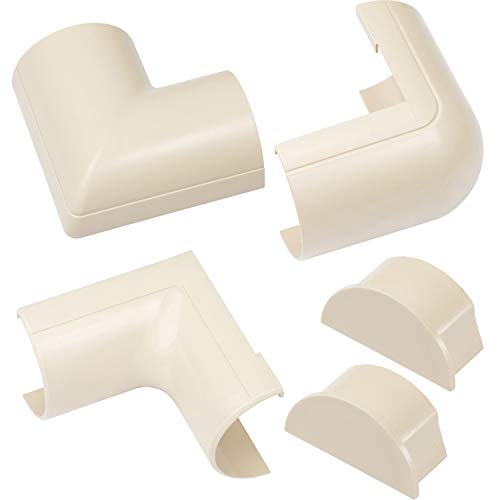D-Line CLOAP5025M Maxi Kabelkanal Clip-Over Verbindungsstücke Multipack, Aufsteckbare Verbindungsstücke, Verbinden Sie mehrere 50x25mm Kabelkanäle - 5-teiliges Kabelkanal Zubehör Set - Magnolia von D-Line