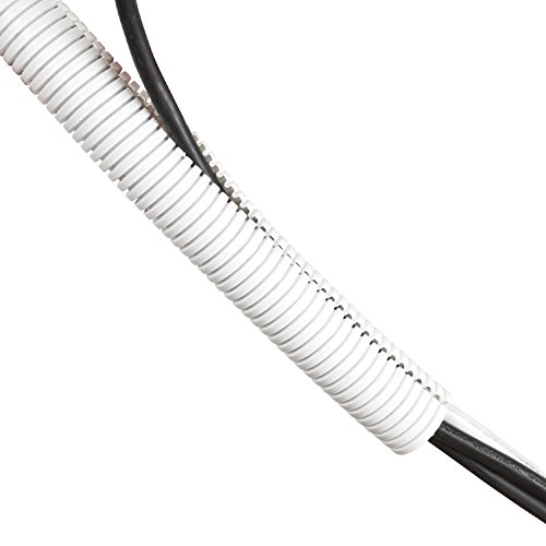 D-Line CTT1.1W weißer Kabelschlauch, Flexibles Kabelrohr zur Kabelorganisation - 32mm Außendurchmesser - Länge 1,1m - Weiß von D-Line