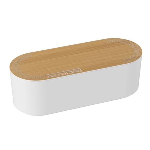 D-Line Kabelbox EU/CTULGEO/SW, Kabelmanagement-Box zum Kabel verstecken bei Kabelsalat – Groß, Weiß mit Holzoptik-Deckel D-Line Kabelbox EU/CTULGEO/SW, Kabelmanagement-Box zum Kabel verstecken bei Kabelsalat – Groß, Weiß mit Holzoptik-Deckel von D-Line