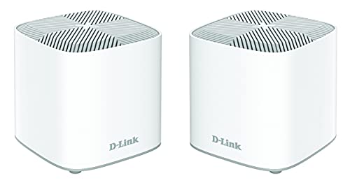 D-Link COVR-X1862 COVR AX1800 Whole Home Mesh Wi-Fi 6 System (2-Pack) (bis zu 420 m², 2 Gigabit Ports, MU-MIMO, WPA3, Parental Controls, kompatibel mit Alexa und Gooogle Assistant) von D-Link