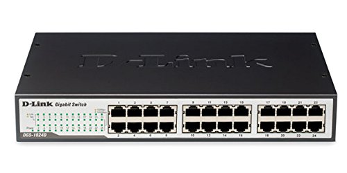 D-Link DGS-1024D Nicht verwaltet, Schwarz - Netzwerk-Switch (Nicht verwaltet, bidirektional, vollduplex) von D-Link