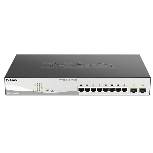 D-Link DGS-1210-10MP gemanaged L2/L3 Gigabit Ethernet (10/100/1000) Energie Über Ethernet (PoE) Unterstützung Schwarz Netzwerk-Switch, DGS-1210-10MP von D-Link