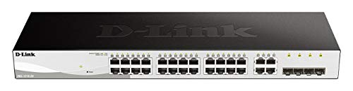 D-Link DGS-1210-28 Managed Gigabit Smart Switch (28 Ports, davon 24x 10/100/1000 Mbit/s und 4x 1000 Mbit/s SFP-Slots, lüfterlos) D-Link DGS-1210-28 Managed Gigabit Smart Switch (28 Ports, davon 24x 10/100/1000 Mbit/s und 4x 1000 Mbit/s SFP-Slots, lüfterlos) von D-Link