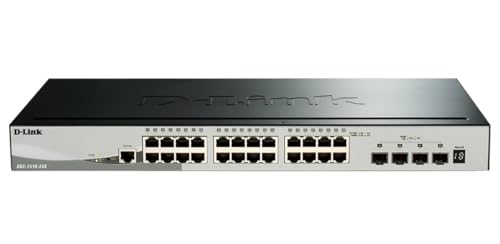 D-Link DGS-1510-28X Smart Managed Gigabit Stack Switch (28 Ports, davon 24 x 10/100/1000 Mbit/s, 4 x 10G SFP+) von D-Link