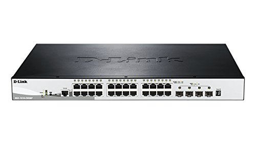 D-Link DGS-1510-28XMP Smart Managed Gigabit Stack Switch (28 Ports, davon 24 x 10/100/1000 Mbit/s PoE Ports und 4 x 10G SFP+ Ports) von D-Link