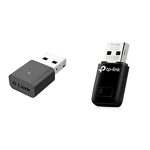 D-Link DWA-131 WLAN Nano USB-Stick(bis 300 Mbit/s, WPA/WPA2, WPA3 ab Windows 10/OS X 10.14/Linux 4.17) & TP-Link TL-WN823N WLAN USB Stick (300Mbit/s 2,4 GHz, Mini Größe Adapter) von D-Link