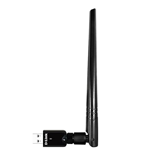 D-Link DWA-185 AC1200 MU-MIMO Wi-Fi USB Adapter (Dual Band, USB 3.0, abnehmbare High-Gain Antenne, WPA3, Kompatibel mit Windows, Mac und Linux) von D-Link