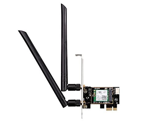 D-Link DWA-X582 AX3000 Wi-Fi 6 PCIe Adapter mit Bluetooth 5.0 (MU-MIMO, Dual Band, abnehmbare High-Gain Antenne, WPA3, mit Low Profile Halterung, Kompatibel mit Windows) von D-Link