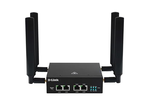 D-Link DWM-314-GP 5G M2M VPN PoE Router (Robuster Industrie 5G NR Router, Dual-SIM, IoT Gateway, Remote Monitoring, SA, NSA, 4G LTE Cat 19, 4 x Gbit/s Ports, OpenVPN/WireGuard Client, 48-57V DC) von D-Link