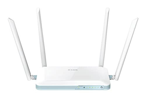 D-Link G403/E EAGLE PRO AI N300 4G Smart Router (4G Download bis zu 150Mbps, Wi-Fi N300, AI Wi-Fi Optimiser, Fast Ethernet LAN Ports, 4G/WAN Failover, WPA3, ohne Simlock) von D-Link