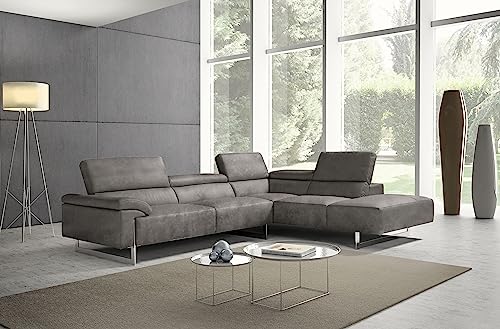 D-MOVE Sectional, Microfibre, Grey Stone, Corner Sofa von D-MOVE