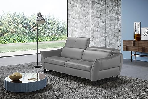 D-MOVE elektrischer Relaxfunktion und Kopfteilverstellung, Leather, Stone, 3 Seater Sofa von D-MOVE