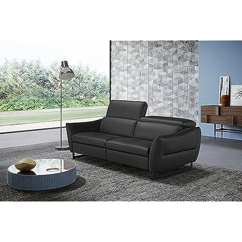 D-MOVE elektrischer Relaxfunktion und Kopfteilverstellung, Leather, Black, 3 Seater Sofa von D-MOVE