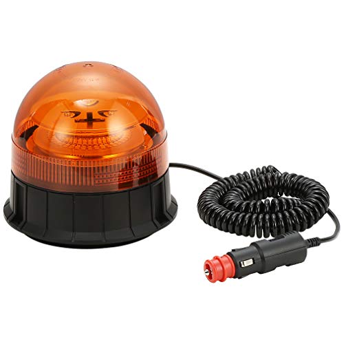 D-TECH LED Rundumlicht Warnleuchten mit ECE Rundumleuchte Blitzleuchte 12/24V Amber Warnleuchte Magnetische Notfallblinklampe Wiederherstellungswarnung Rundumleuchte - Rundumkennleuchte - Blitzleuchte von D-TECH