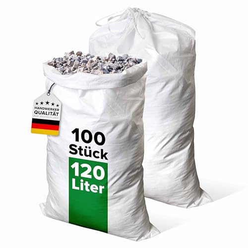 D-TACK 100x Gewebesäcke | Gewebesack 70 x 110 cm | Schuttsack | Gewebestärke 70 g/m² | Mit Zugband | UV-stabilisiert | Mehrfach verwendbar | Sandsack reißfest | PP-Gewebe | 120l | Last 50 kg D-TACK 100x Gewebesäcke | Gewebesack 70 x 110 cm | Schuttsack | Gewebestärke 70 g/m² | Mit Zugband | UV-stabilisiert | Mehrfach verwendbar | Sandsack reißfest | PP-Gewebe | 120l | Last 50 kg von D-Tack