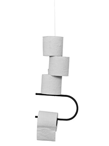 D-Tec Toilettenpapierhalter Rollenspiel Farbe Schwarz mit Seil 2.5 m von D-Tec