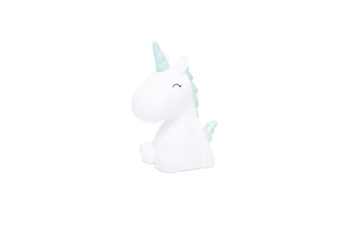 [D]hink DHINK Mini-LED-Nachtlicht, Einhorn, weiß, blaue Mähne, Nachtlampe für Baby- und Kinderzimmer mit Timer und Farbwechsel, DHINK470-04 von [D]hink