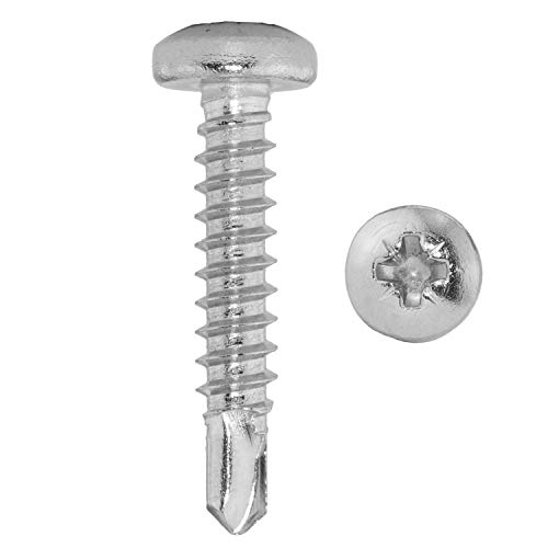 Bohrschrauben 4,8 X 50 DIN 7504 Form M, selbstschneidend Edelstahl A2 (5 Stück) - V2A Schnellbauschrauben m. Linsenkopf u. Kreuzschlitz-Antrieb (Z) für Weichmetalle (z.B. Aluminium) von D´s Items